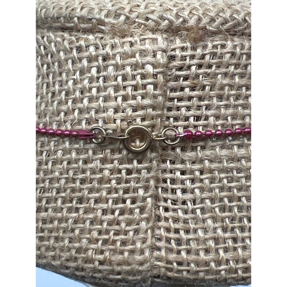 Disney Minnie Mouse Necklace Red Princess Dress Rhinestone Ball Chain 18" - Picture 4 of 4